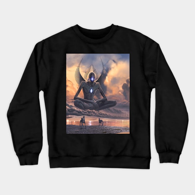 Contact Crewneck Sweatshirt by AlexRiesArt